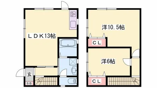 兵庫県姫路市兼田【一戸建】の間取り