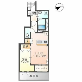 ヴェルニース【1階】の間取り