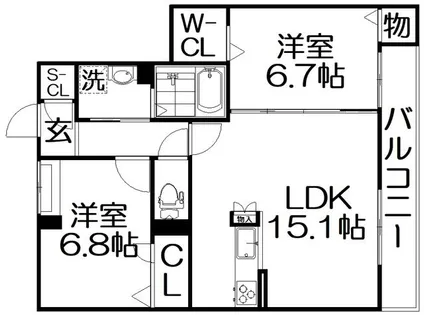 ディアコート【2階】の間取り