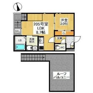 GRANDTIC神宮南【2階】の間取り