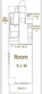 パラシオン車道西館【3階】の間取り