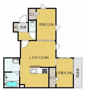 Prendre Takeharu【1階】の間取り
