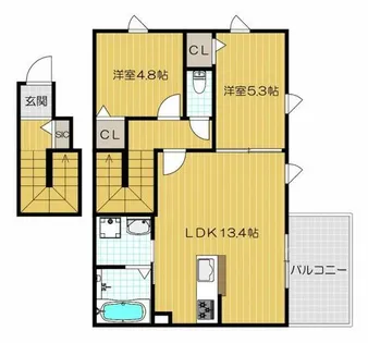 Prendre Takeharu【2階】の間取り
