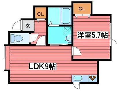 プルミエール北都公園Ⅱ【202号室】の間取り