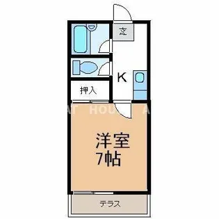 コーポ東海Ⅲ【107号室】の間取り
