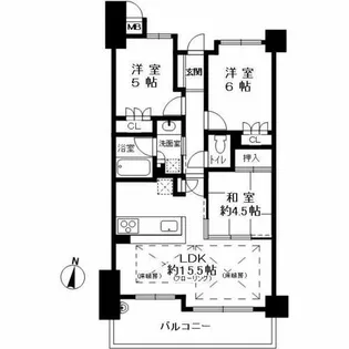 ローレルコート六甲記田町【2階】の間取り