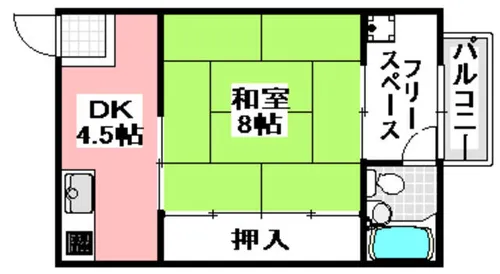 高瀬ハイツ【3階】の間取り