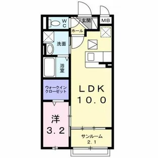 ベルソレイユ【1階】の間取り