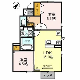 Honu・Repos(ホヌ・ルポ)A棟【1階】の間取り