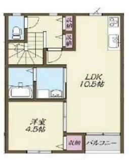 Kパラッツオ加古川【2階】の間取り