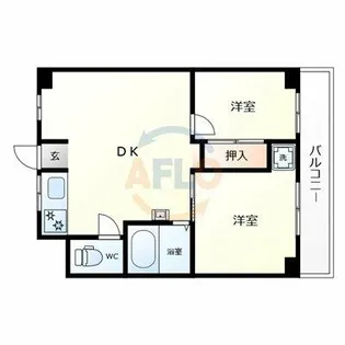リアライズ玉出【6階】の間取り
