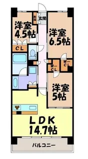 プレサンスグラン名城公園【1階】の間取り