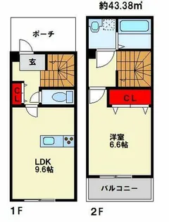 la vita 門司【102号室】の間取り