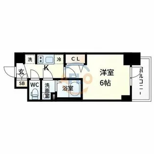 プレサンス新大阪ストリーム【3階】の間取り