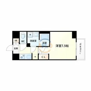 コンフォリア・リヴ新大阪WEST【6階】の間取り