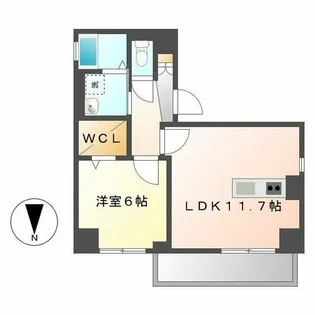 ラトレ白鳥【3階】の間取り