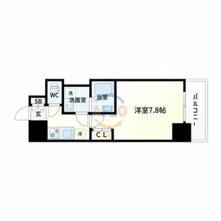 BPRレジデンス江坂【6階】の間取り