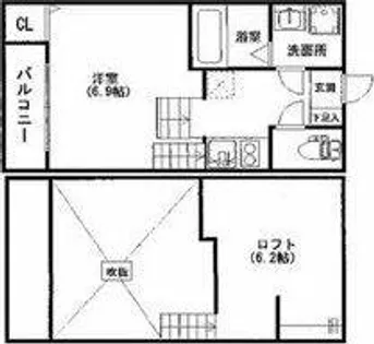 Park Side 吹上【1階】の間取り