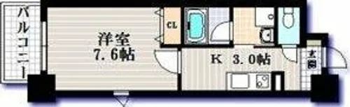 1Kの間取り画像