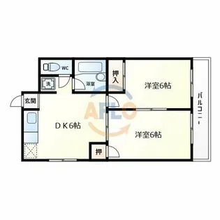 青風ハイツ【3階】の間取り