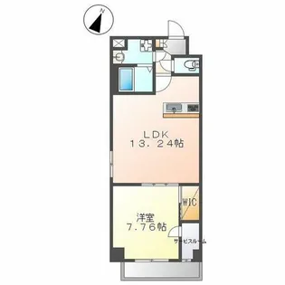 グランドソレイユ伝馬【9階】の間取り