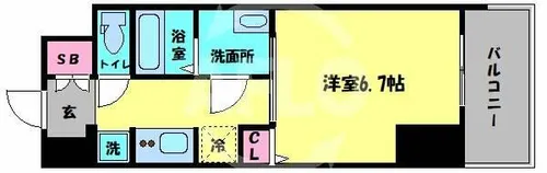 1Kの間取り画像