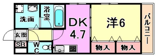 エスペランサ御影2【5階】の間取り