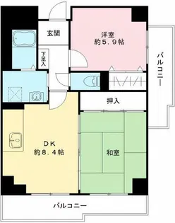 パレラガール【4階】の間取り
