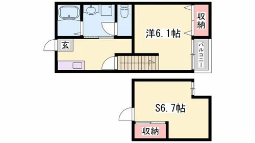 THE CITY姫路獨協大学前【105号室】の間取り