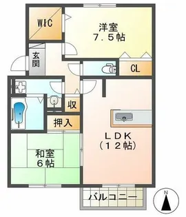 パルティーダC棟【2階】の間取り