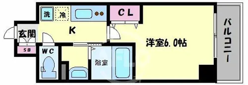 オズレジデンス今里NORTH【8階】の間取り
