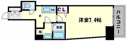 エグゼ阿倍野【13階】の間取り