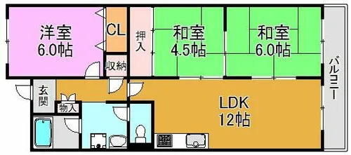 エリスハイム田中【5階】の間取り