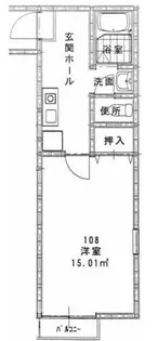 エトランス西庄【108号室】の間取り