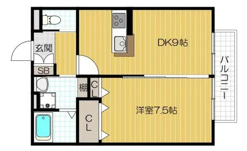 ジャンシアーヌ II【2階】の間取り