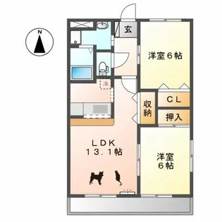 コンフォースⅡ【1階】の間取り