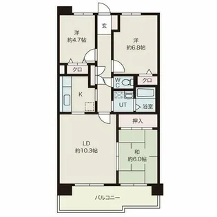 3LDKの間取り画像