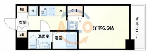 エグゼ大阪CITYアインツ【5階】の間取り