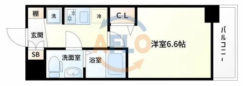 エグゼ大阪CITYアインツ【6階】の間取り