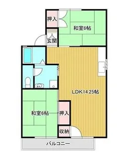 ハイツ・ラポール【B-202号室】の間取り