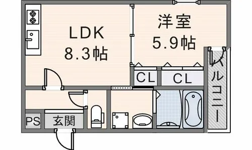 フジパレス・リズフィユ【2階】の間取り