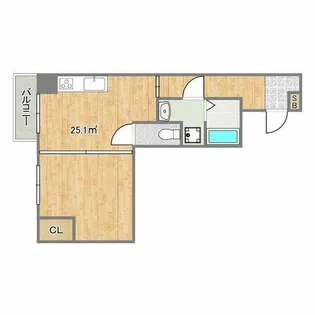 hopetree難波今宮【9階】の間取り