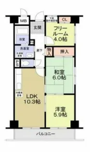 グランファミールさくらがわ【7階】の間取り