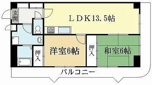 インペリアルパレスリバーサイド【1階】の間取り