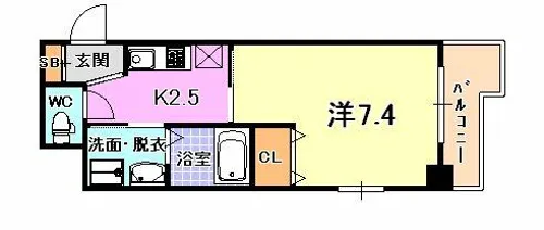 エイペックス神戸みなと元町COAST LINE【8階】の間取り