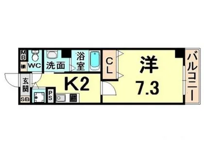 アーイ塚口【7階】の間取り