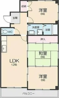 第5ヒルハイツ桃山【1階】の間取り