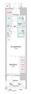 コンフォリア・リヴ北久宝寺Q【8階】の間取り