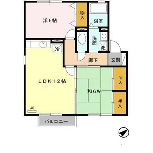 グランディールNKT 2棟【2階】の間取り