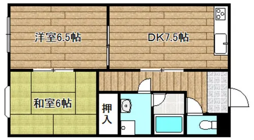 シエテ高槻【102号室】の間取り